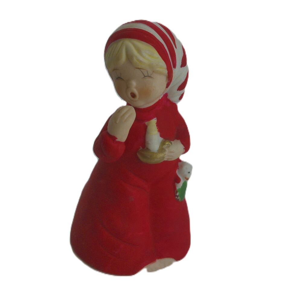 Vintage Jasco Merri Bells Christmas Sleepy Child Porcelain Bell Figurine